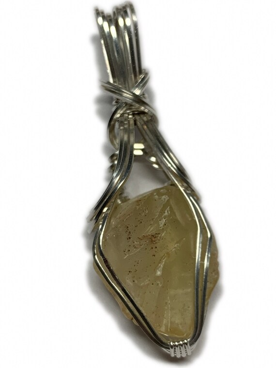 Genuine Libyan Desert Glass Necklace Pendant Sterling Silver Etsy