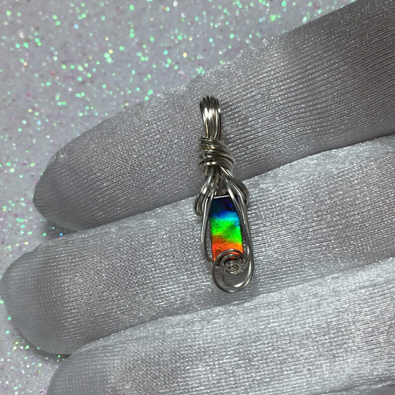 Jewelry for Women Black Leather Necklace Upgraded Elegant Gift Box Exact Gem in Picture s37-2 Z Ammolite Pendant Sterling Silver Rainbow