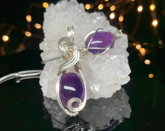 Amethyst Pendant: February Birthstone, Aquarius Pisces Jewelry