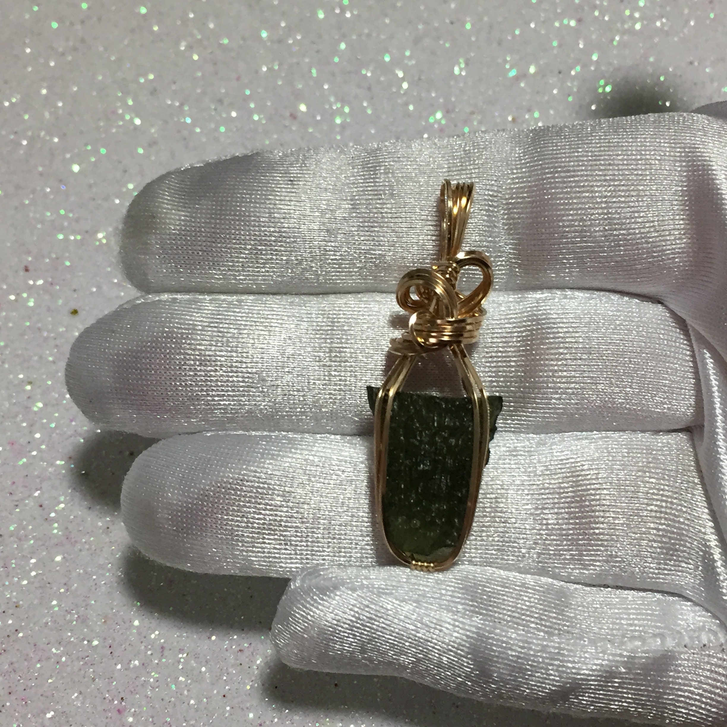 MOLDAVITE, MOLDAVITE Pendant, 14k Gold, Filled, Pendant, necklace, Wire