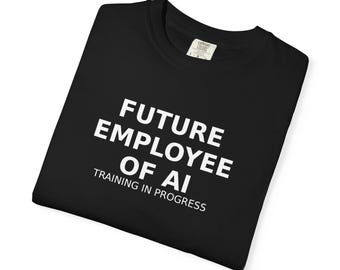 未来のAI社員向けおもしろロボットTシャツ