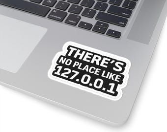 127.0.0.1 Sticker – Funny Programmer, Developer, Coder Laptop Decal