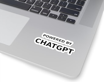 Powered By ChatGPT Sticker | Minimal AI Tech Laptop Decal
