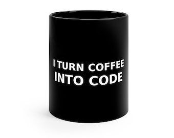 コーヒーをコードに変えるマグカップ | プログラマー・開発者向けユーモアカップ