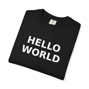 Hello World minimalistisch shirt | Programmer klassiek T-shirt