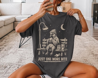 Just One More Bite Funny Pigeon Shirt Vintage Graphic Tee