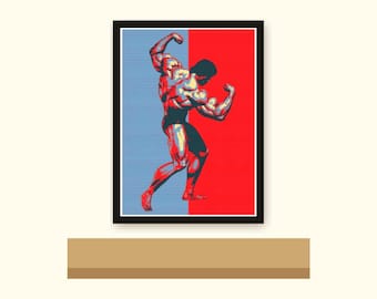 Crosssteekpatroon bodybuilder | Sportschool muurkunst pdf (directe download)