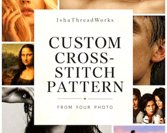 Custom Cross Stitch Pattern From Photo, Pet Memorial Keepsake (PDF Download)