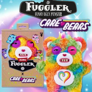 Fuggler Care Bears - Togetherness Bear Plyschfigur – 22 cm – Helt ny