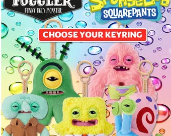 Conjunto de chaveiros Bob Esponja x Fuggler – Escolha o seu chaveiro