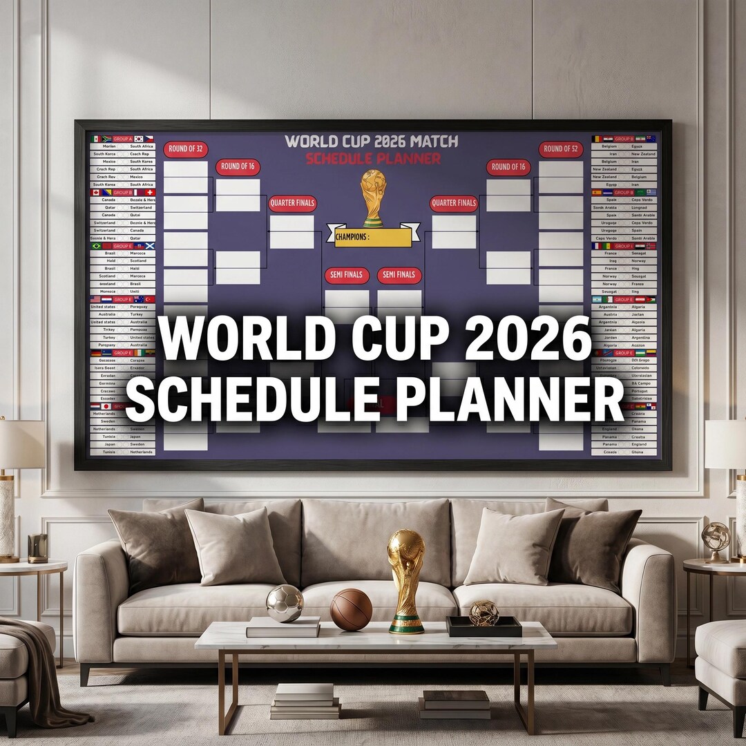 World Cup 2026 Schedule Planner Printable, Soccer Bracket Tracker, All