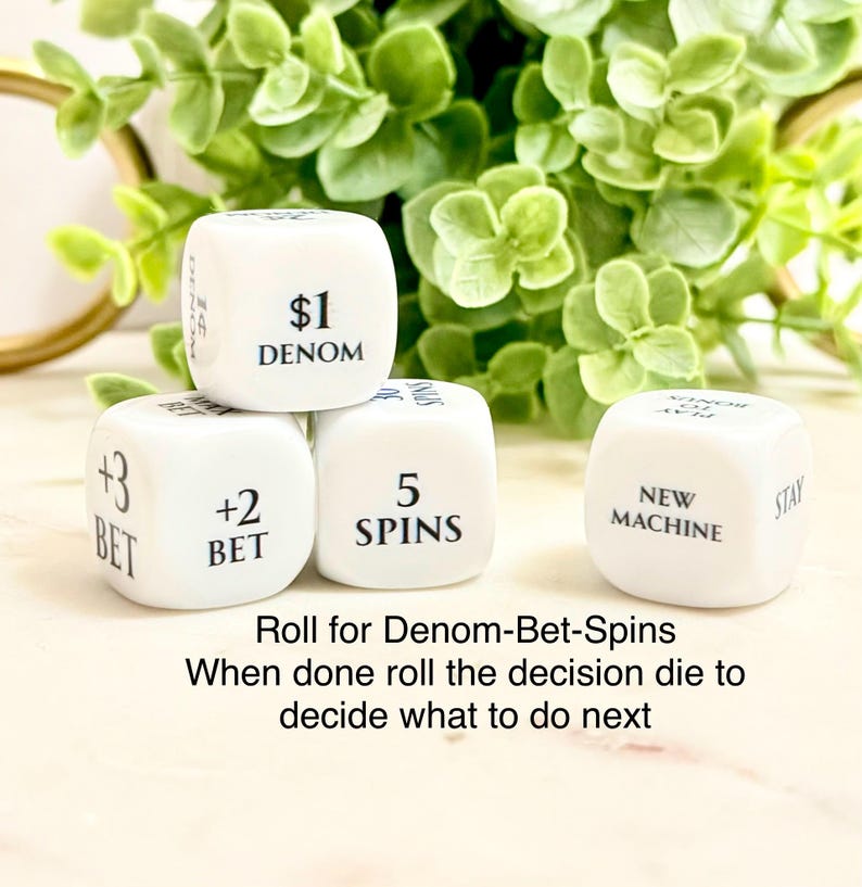 Casino Slots Decision Dice Game | Slot Machine 4 Dice Set | Casino Gift ...