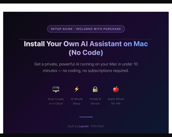 Install Your Own AI Assistant on Mac — No Code Setup App + Guide (Local or Cloud)