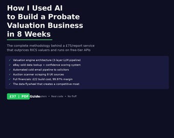 How I Used AI to Build a Probate Valuation Business in 8 Weeks | Full Methodology PDF | Case Study