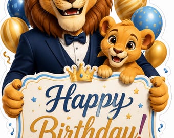 Jungle Safari Birthday Foam Cutouts, Lion Welcome Sign, Character Props