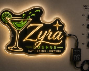 Benutzerdefinierte LED Acryl Logo Schild, Business Wanddekor, Bar Beschilderung (Hintergrundbeleuchtung)