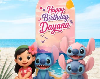 Lilo and Stitch Cutouts, Beach Hawaiian Centerpieces, Angel Standees, Kids Birthday Party Decorations