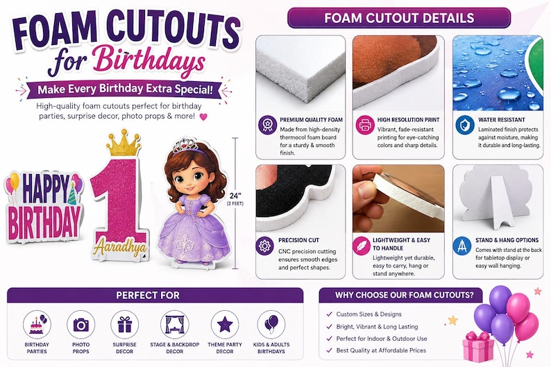 Roblox Birthday Decorations, Luxury Stage Backdrop, First Birthday Photobooth Props , Personalised Foam Cutouts image 7
