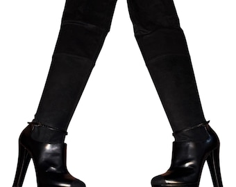Viktor & Rolf vintage 90's over knee boots high heel black with box