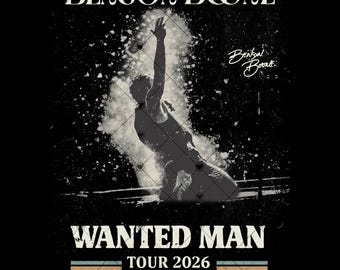 Retro Benson Boone Wanted Man Tour 2026 PNG (Digital Download)