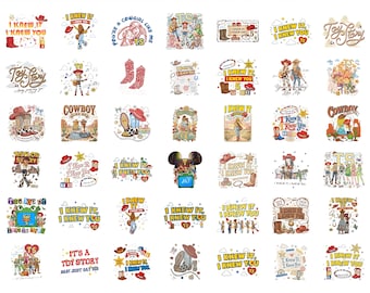 Toy Story TS I Knew It I Knew You PNG Design, Western Cowgirl Digital Download, Birthday Era Graphic for T-Shirt Mug Sticker