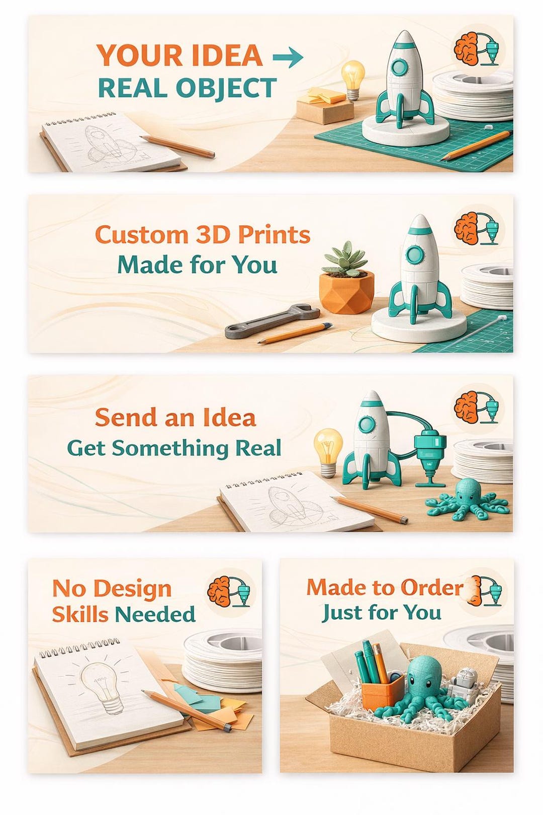 Custom 3D Print From Your Idea | Personalized 3D Model | Made to Order ...