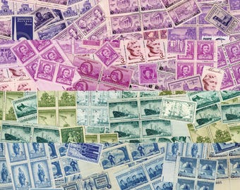 1000 frimärken | Välj din färg | Röd, blå, grön, rosa, lila, gul och jordfärger | Konst- och hantverksmaterial