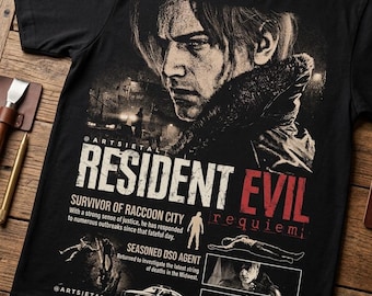 Leon Kennedy Resident Evil 9 T-Shirt | Gaming Horror Tee