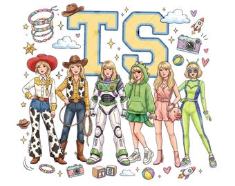 Retro Toy Story TS Png, Toy Story 5 Png, TS, WDW Disneyland Family Vacation 2026 Trip, Disney Pixar Fest, Jessie png