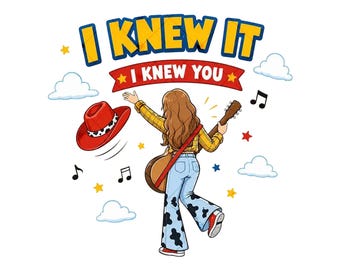 Toy Story 5 TS PNG, I Knew It I Knew You Western Cowgirl Boots Friendship Bracelet Shirt Design Graphic Download File