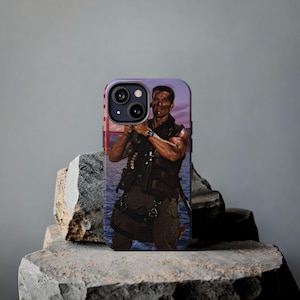 Arnold Schwarzenegger Commando Phone Case - For iPhone 17 16 Pro Max iPhone 15 Pro 14 Plus 13 Pro 12 11 Funny Rocket Launcher men