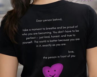 Dear Person Behind, Mental Health Shirt, Motivate Shirt, Inspiring Shirt, Inspiring Quote, Dear Person, Mental Health Aware, Self Love Gift