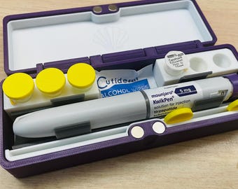 Smart Injector Pen Travel Case – Stylish Secure Storage for Mounjaro, Wegovy and Insulin Pens