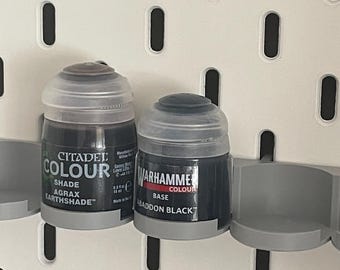 Citadel/Warhammer paint pot storage racks for Ikea Skadis Pegboard