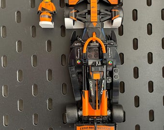 Lego Speed Champions Cars & Minifigures mounts for IKEA Skadis Pegboard