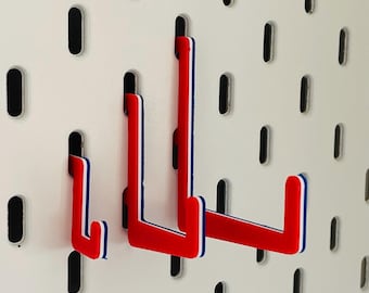 Hooks for Skadis pegboard - 6 per pack - various sizes