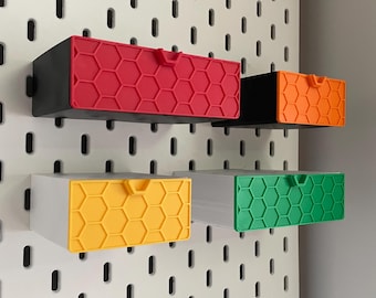 Storage drawers for IKEA Skadis pegboard
