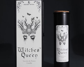 Antica Strega - Candela della Regina delle Streghe / Profumata alla Luna di Velluto / Regalo Rituale di Potere e Successo