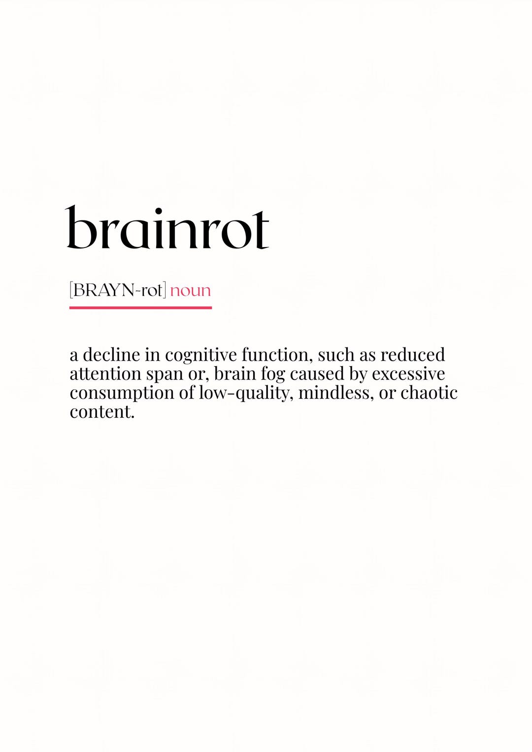 Brainrot Definition Print, Funny Office Wall Art, Corporate Jargon ...