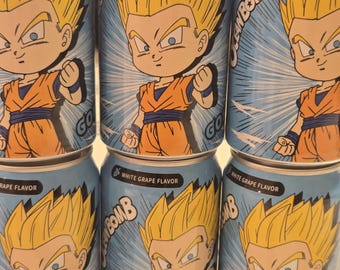 6 refrescos SS Son Gohan Ocean Bomb sabor uva blanca
