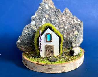 Iceland, Iceland decor, travel decor, rock art, Iceland scene, Iceland art, travel art, mountain art, small house decor, diorama art, wood