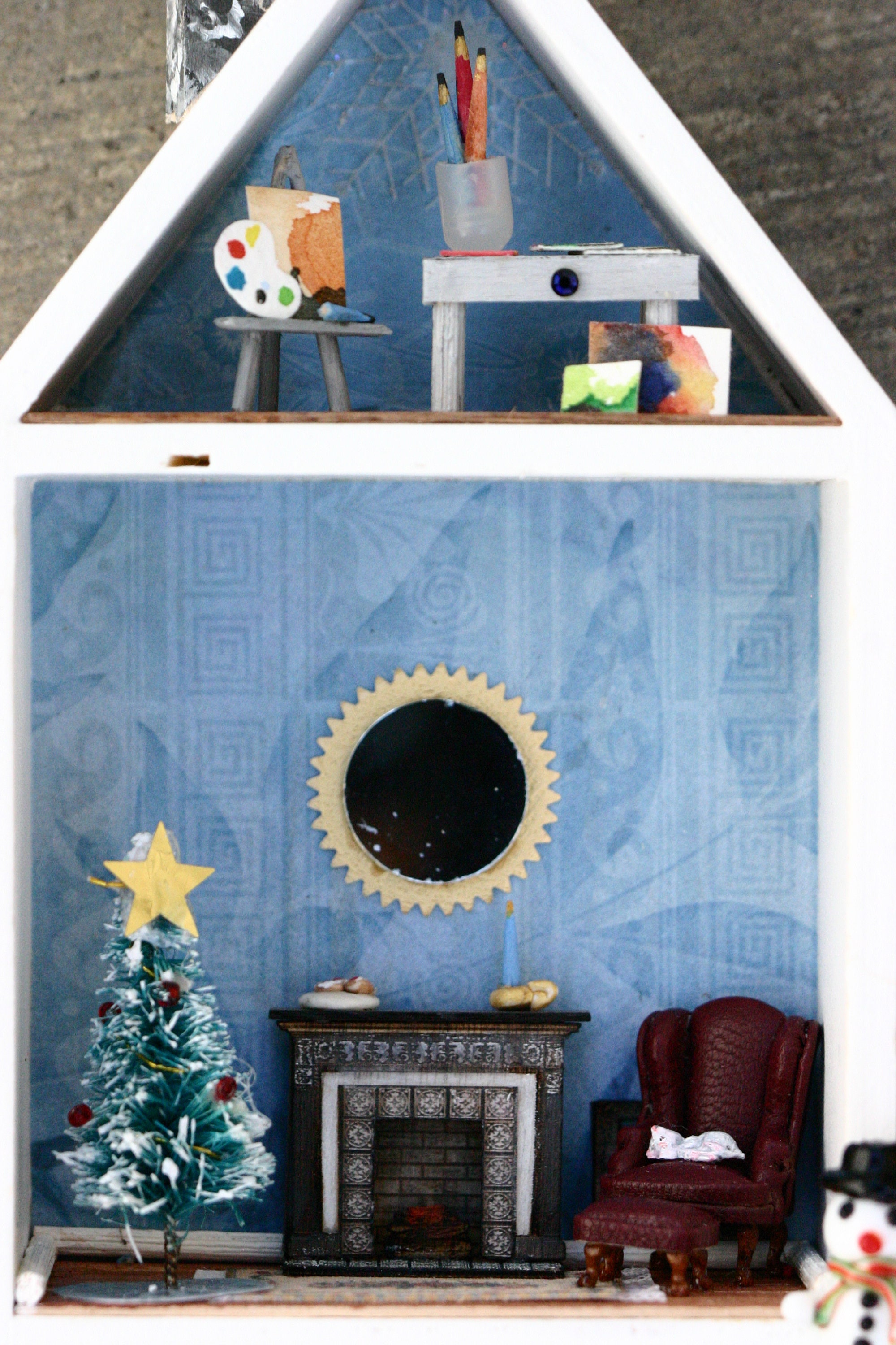 Miniature Christmas Shadow Box Diorama Room Box Artist | Etsy