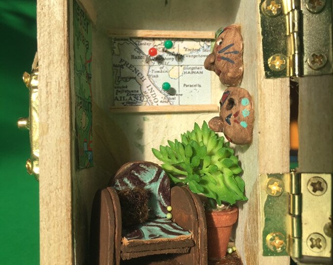 Miniature Room Box, Shadow Box, Miniature Diorama, Traveler, Souvenirs