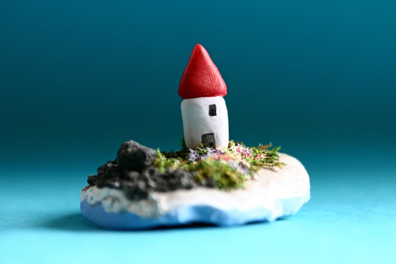 Island Islandische Haus Auf Einem Ein Rock Ton Haus Gemalt Etsy