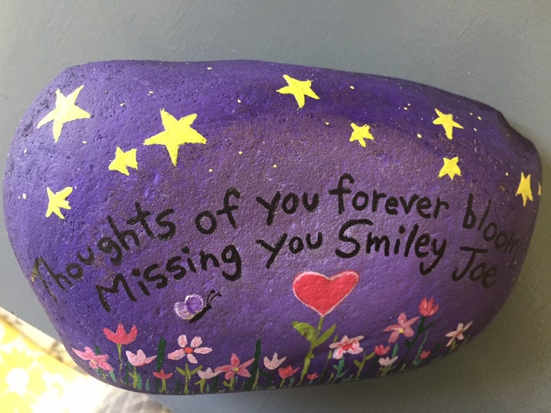 Custom Memorial Rock, Stone, Made to Order, Memory, Grave Stone, Pet ...