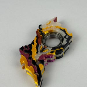 Fidget Spinner Mecha Dragón de Magma, juguete antiestrés inspirado en Tokusatsu, llavero para novio geek, gadget de escritorio para concentrarse