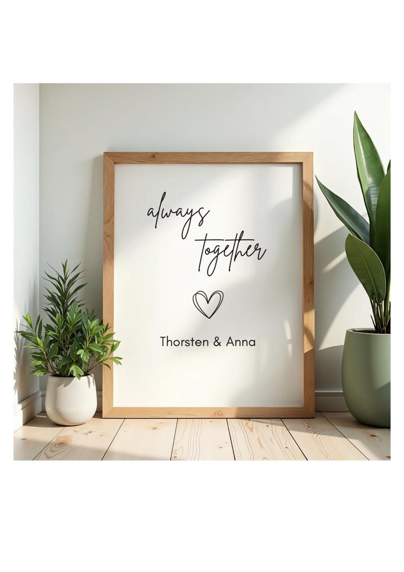 Personalisierbares Poster „always Together“ Mit Namen – Digitaler ...