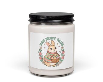 Påskhare-estetiskt sojaljus, pastellfärgad vårfärgad Cottagecore | Vintage påsk