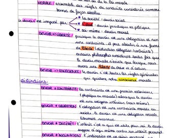 Fiche de révision Philosophie : Le Devoir