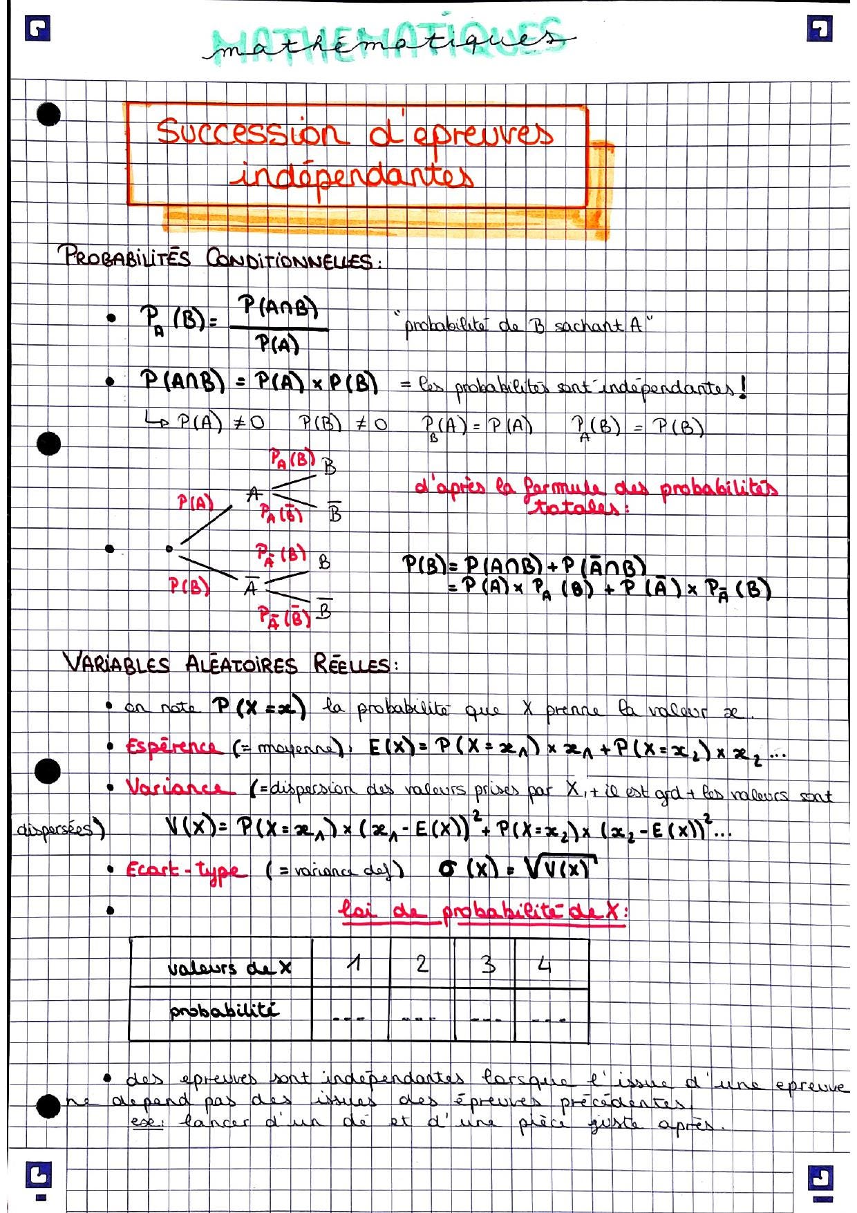 Maths Revision Sheet + Formulas Sheet = Probability - Etsy